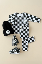 Load image into Gallery viewer, Checkered Smiley Lounge Set | Black