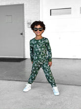 Load image into Gallery viewer, Bamboo Two Piece Set | Green Camo Bolts