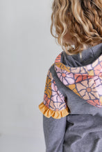 Load image into Gallery viewer, Kids Gray & Flower Hoodie Lounge Set