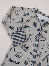 Load image into Gallery viewer, Bamboo Zip Romper | Home Run