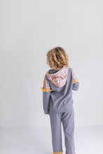 Load image into Gallery viewer, Kids Gray & Flower Hoodie Lounge Set