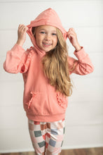Load image into Gallery viewer, Kids Terra Cotta Ruffle Hoodie and Check Leggings Set
