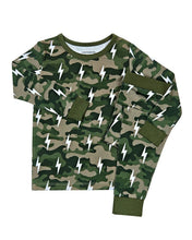 Load image into Gallery viewer, Bamboo Two Piece Set | Green Camo Bolts
