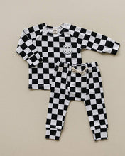 Load image into Gallery viewer, Checkered Smiley Lounge Set | Black
