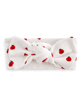 Load image into Gallery viewer, Ladybug / Organic Pointelle Bow: 0-6M

