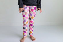 Load image into Gallery viewer, Kids Dark Gray Ruffle Hoodie &amp; Checkered Leggings Set
