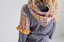 Load image into Gallery viewer, Kids Gray &amp; Flower Hoodie Lounge Set

