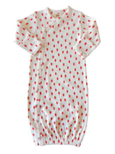 Load image into Gallery viewer, White Strawberry / Organic Pointelle Gown: 0-3M
