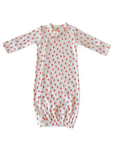 Load image into Gallery viewer, White Strawberry / Organic Pointelle Gown: 0-3M

