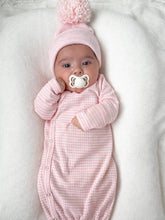 Load image into Gallery viewer, Pink Stripe / Ribbed Gown: 0-3M
