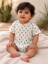 Load image into Gallery viewer, Cactus / Organic Pointelle Bubble Romper
