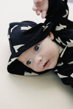 Load image into Gallery viewer, Hooded Bubble Romper  |  Black Bolts
