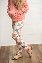 Load image into Gallery viewer, Kids Terra Cotta Ruffle Hoodie and Check Leggings Set
