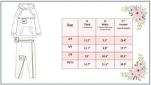 Load image into Gallery viewer, Kids Dark Gray Ruffle Hoodie &amp; Checkered Leggings Set
