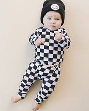 Load image into Gallery viewer, Checkered Smiley Lounge Set | Black
