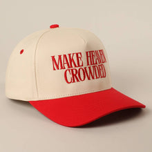 Load image into Gallery viewer, MAKE HEAVEN CROWDED Embroidery Baseball Cap: BROWN / One Size
