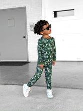 Load image into Gallery viewer, Bamboo Two Piece Set | Green Camo Bolts
