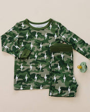 Load image into Gallery viewer, Bamboo Two Piece Set | Green Camo Bolts
